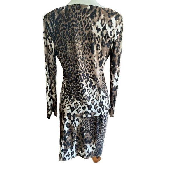 Chic Leopard Print Two-Piece Skirt Set | NWOT Size Medium - Picture 11 of 12